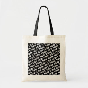 Bolso De Tela Blanco Patrón de Nueva York