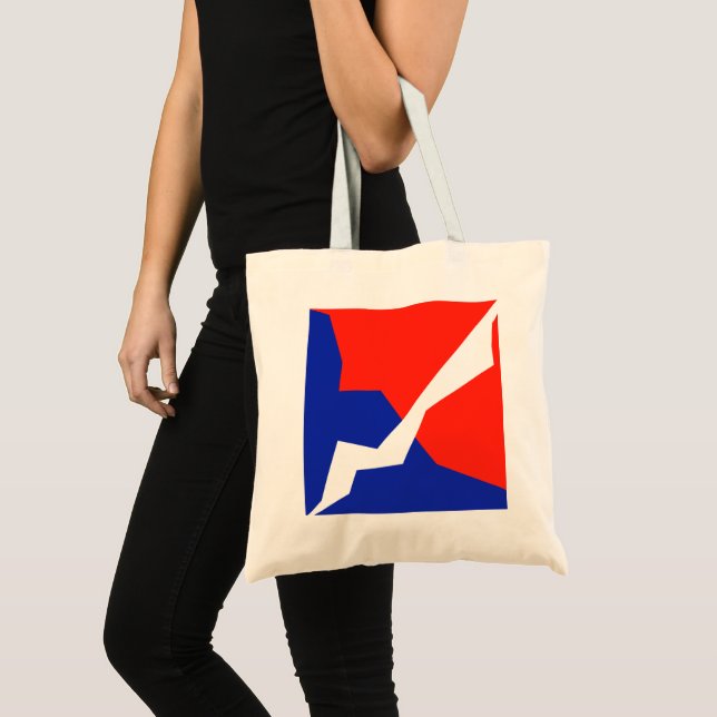 Bolso De Tela Blanco Rojo Azul (Anverso (producto))