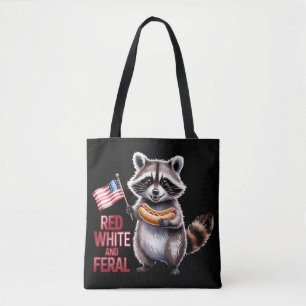 Bolso De Tela Blanco Rojo Y Racón Ferroviario Y Libre
