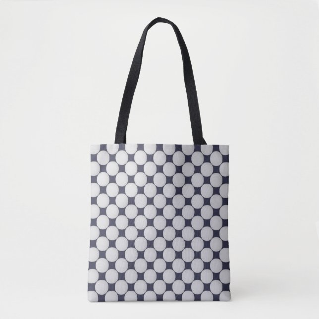 Bolso De Tela Blanco simple en azul oscuro (Anverso)