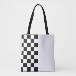 Bolso De Tela Blanco y negro