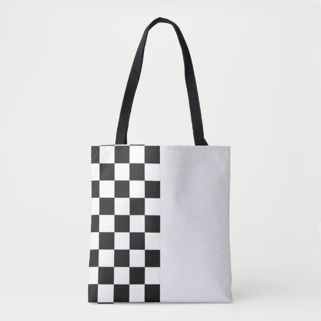 Bolso De Tela Blanco y negro (Anverso)