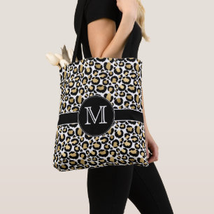 Bolso De Tela Blanco y oro personalizado