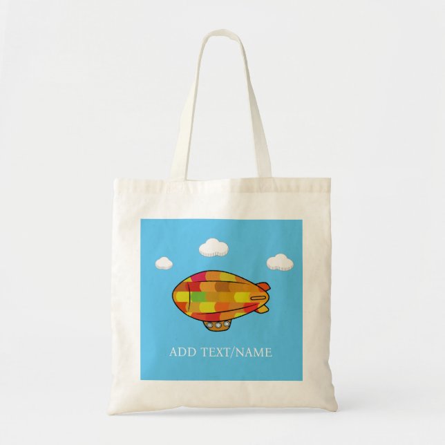Bolso De Tela Blimp Blimp En Cielo Azul (Frente)