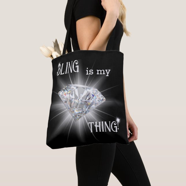 Bolso De Tela Bling es mi cosa Diamond Sparkle (Detalle)