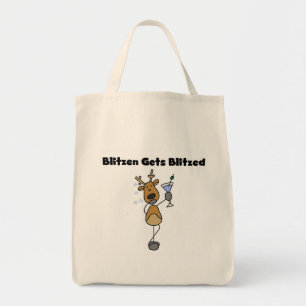 Bolso De Tela Blitzen recibe camisetas y regalos de renos denigr