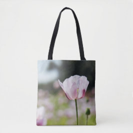 Bolso De Tela Bloemen veld met close up bloeiende lila bloem.