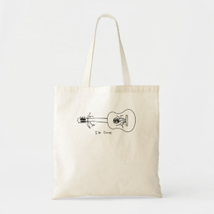 Bolso De Tela Blogger básico de Lineart música guitarra minima
