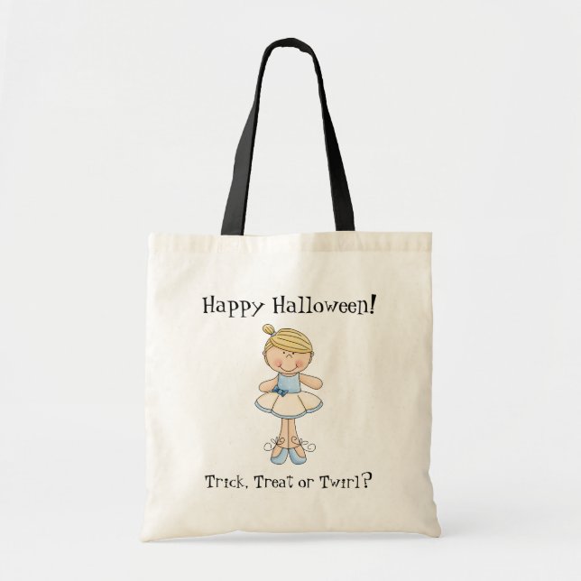 Bolso De Tela Blonde Ballerina Chica-Halloween Goody Bag (Frente)