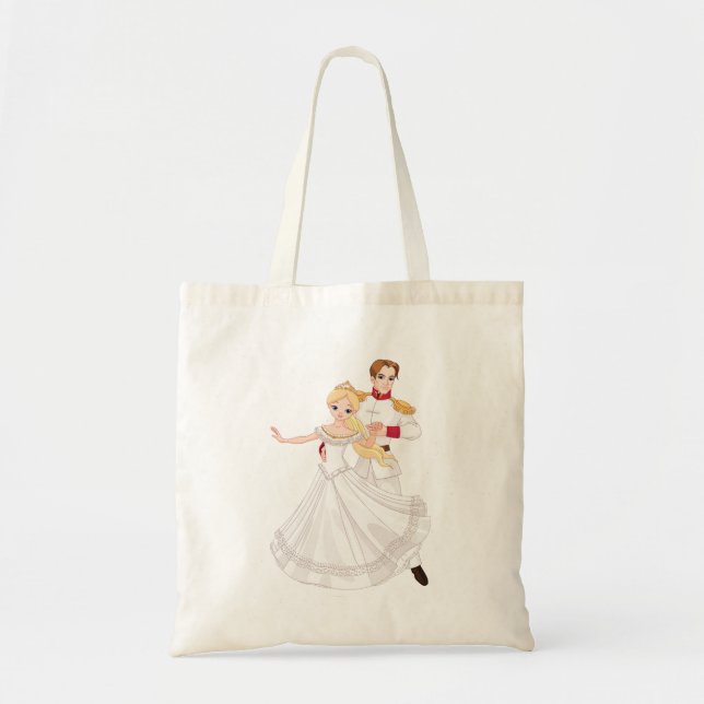 Bolso De Tela Blonde Princess and Charming Prince Fairytale (Frente)