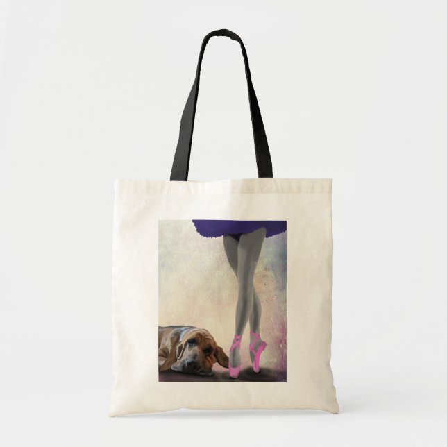 Bolso De Tela Bloodhound Y Bailarín De Ballet (Frente)