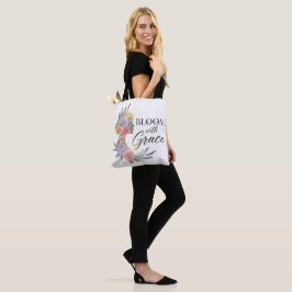 Bolso De Tela Bloom con Grace Elegent Floral Woman Silhouette