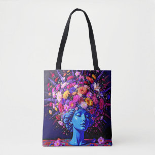 Bolso De Tela "Bloom de la eternidad" - Un retrato surrealista c