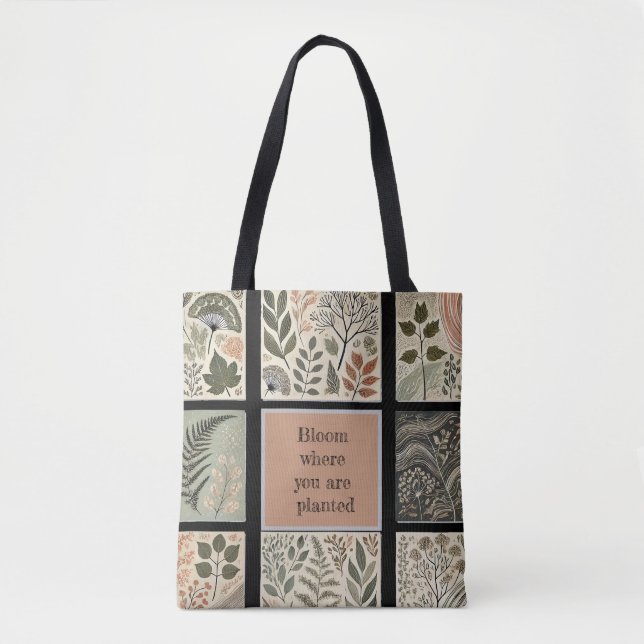 Bolso De Tela Bloom en el que te plantan Tote (Anverso)