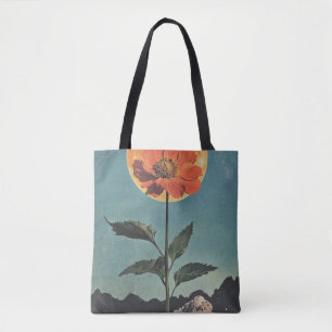 Bolso De Tela Bloom Naranja iluminado por luna - Encanto Boho vi