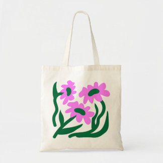 Bolso De Tela Bloom Trio – Tote Floral Minimalista Moderna
