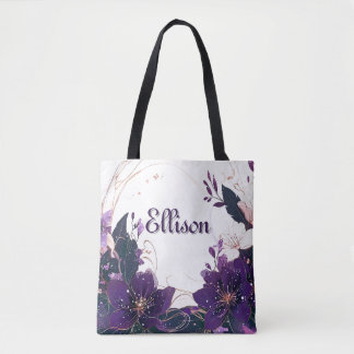 Bolso De Tela Bloom violeta místico