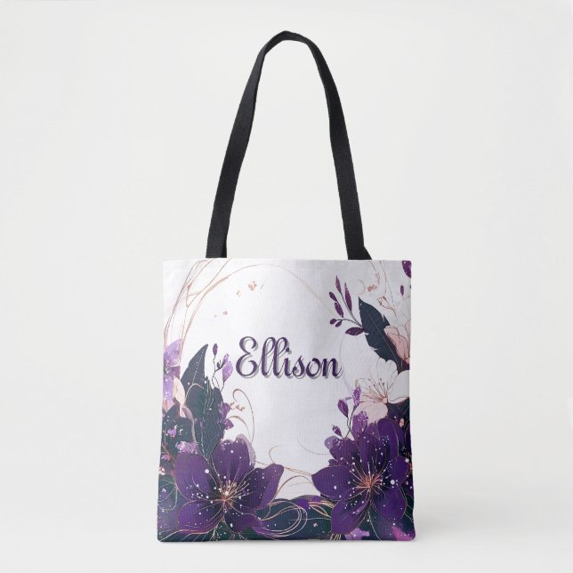 Bolso De Tela Bloom violeta místico (Anverso)