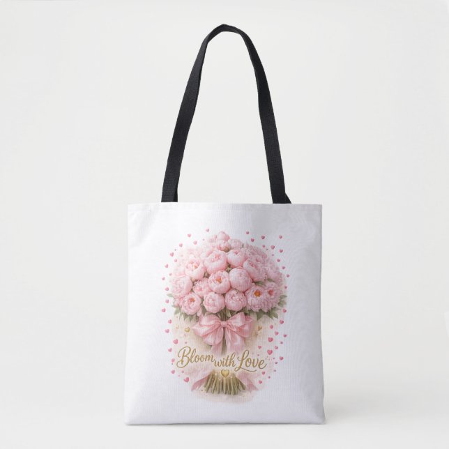Bolso De Tela Bloom With Love Floral Romantic Tote (Anverso)