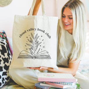 Bolso De Tela Blooming Floral Book Club