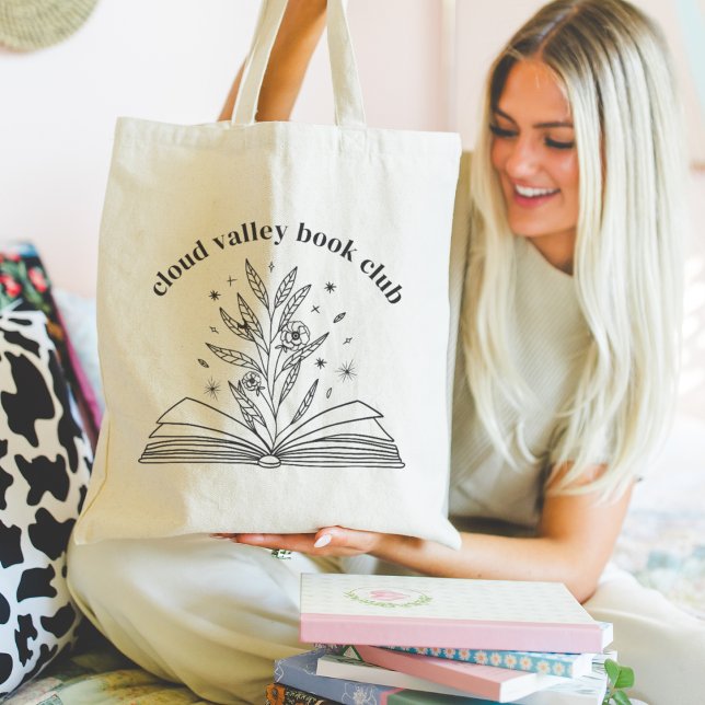 Bolso De Tela Blooming Floral Book Club (Subido por el creador)