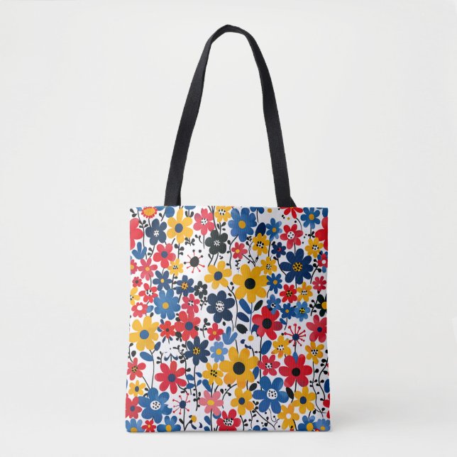 Bolso De Tela Blooming Floral Tote – Carry Your Garden in Style (Anverso)