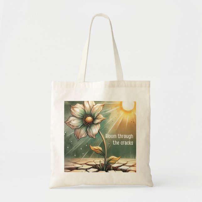 Bolso De Tela Blooming in Adversity – Floral Art (Frente)