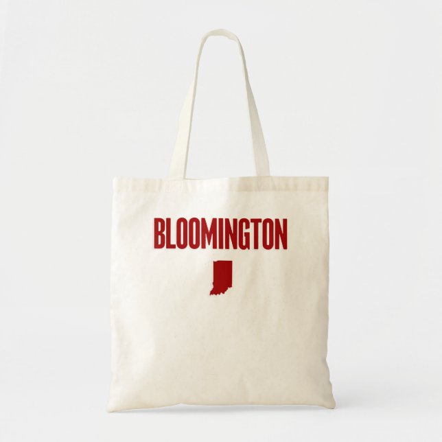 Bolso De Tela Bloomington Indiana Home State (Frente)
