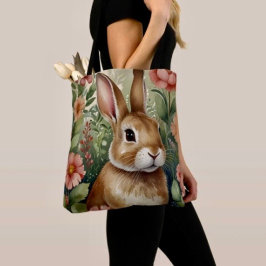 Bolso De Tela Blooms de Rubor y sueños de conejitos tocan la bol