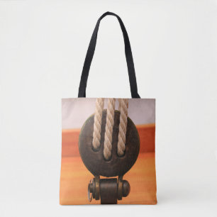 Bolso De Tela Bloque de barco de madera - Tote de hombro