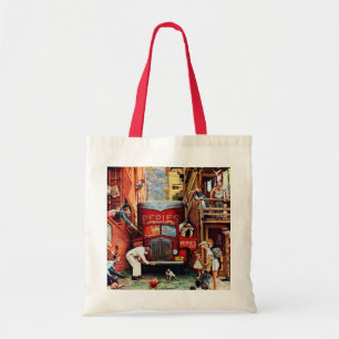 Bolso De Tela Bloque de carreteras por Norman Rockwell