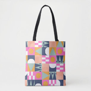 Bolso De Tela Bloque de color africano, patrón geométrico.