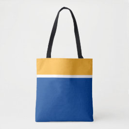Bolso De Tela Bloque de color azul amarillo amarillo blanco prof