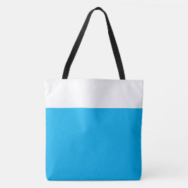 Bolso De Tela Bloque de Color Azul Cielo Blanco Profesional Mode
