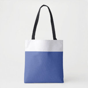 Bolso De Tela Bloque de color blanco azul medio de Moda profesio