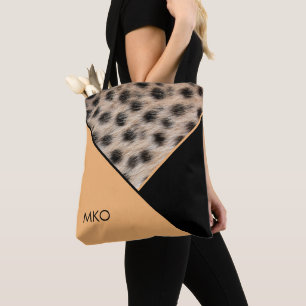 Bolso De Tela Bloque de color con impresión en animales