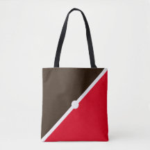 Bloque de color diagonal marrón de cacao rojo bril