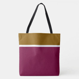 Bolso De Tela Bloque de color marrón dorado moderno blanco de Bo
