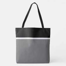 Bolso De Tela Bloque de Color Negro Blanco Gris Profesional Mode
