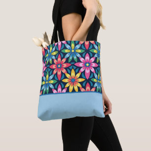 Bolso De Tela Bloque de color Vibe Mod Daisies de Vibe 60