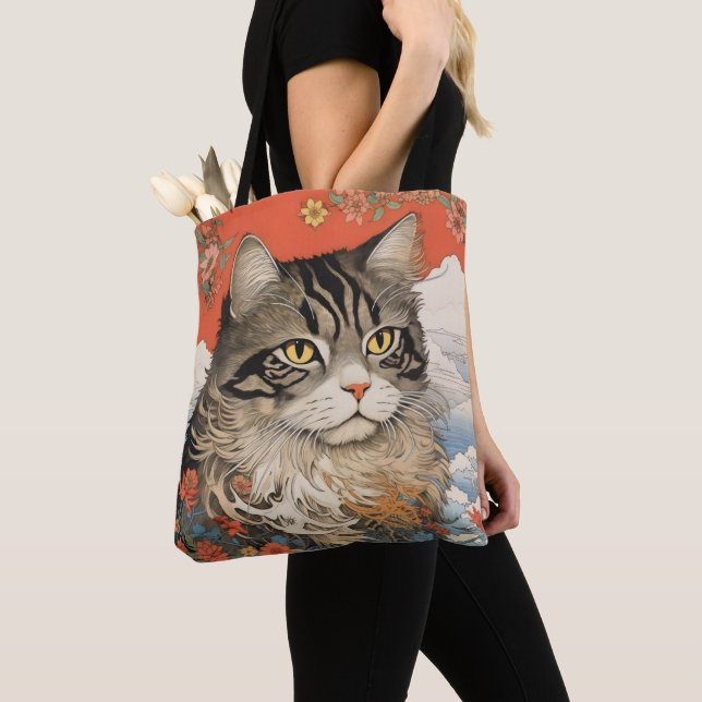Bolso De Tela Bloque de madera de gato (Detalle)