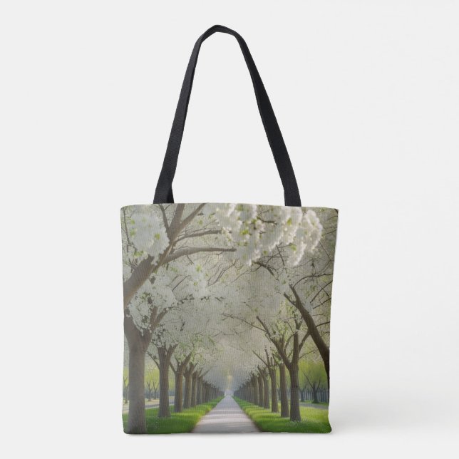 Bolso De Tela "Blossom Pathway - Trae paz contigo" (Reverso)