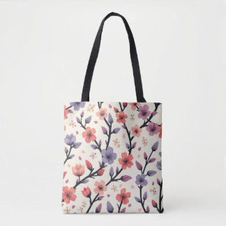 Bolso De Tela Blossoming Serenity: Cherry Blossom Elegance