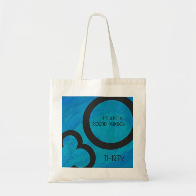 Bolso De Tela Blue 30 Decade Birthday (Frente)