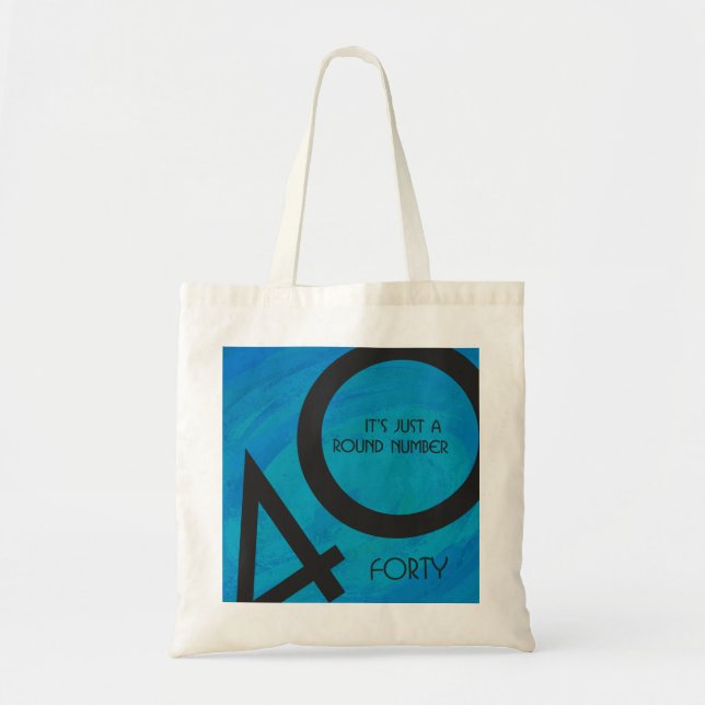 Bolso De Tela Blue 40 Decade Birthday (Frente)