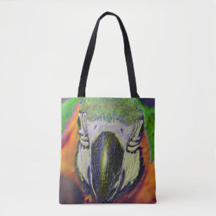 Bolso De Tela Blue And Gold Macaw Face Parrot Art