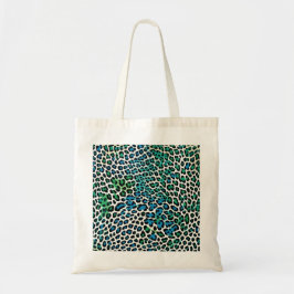 Bolso De Tela Blue and green leopard print