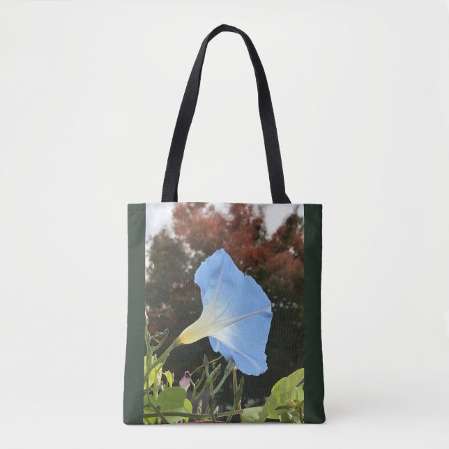 Bolso De Tela Blue Autumn Morning Glory  (Anverso)