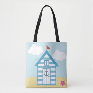 Bolso De Tela Blue Beach Hut