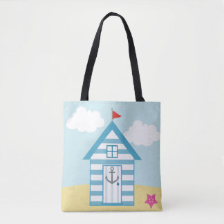 Bolso De Tela Blue Beach Hut